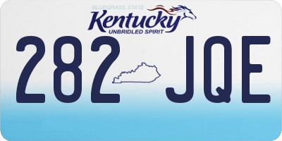 KY license plate 282JQE