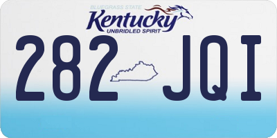 KY license plate 282JQI