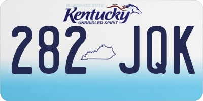 KY license plate 282JQK
