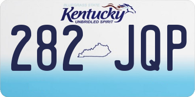 KY license plate 282JQP