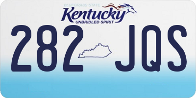 KY license plate 282JQS
