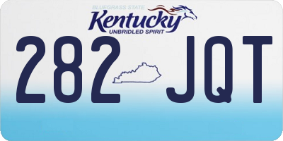 KY license plate 282JQT