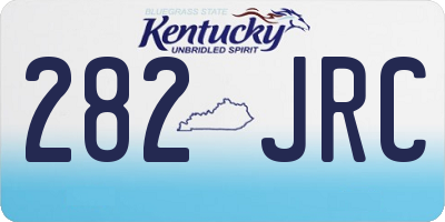 KY license plate 282JRC