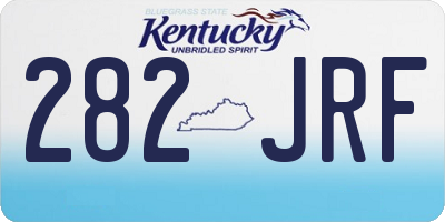 KY license plate 282JRF