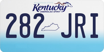 KY license plate 282JRI