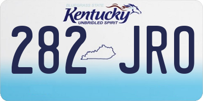 KY license plate 282JRO