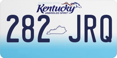 KY license plate 282JRQ