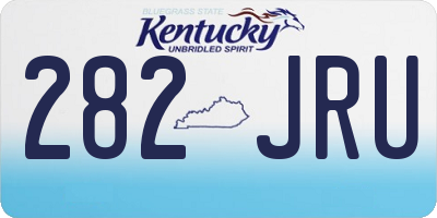 KY license plate 282JRU