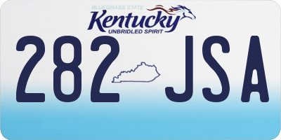 KY license plate 282JSA