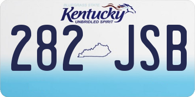 KY license plate 282JSB