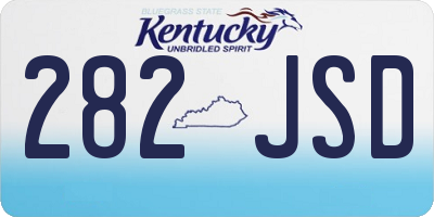 KY license plate 282JSD