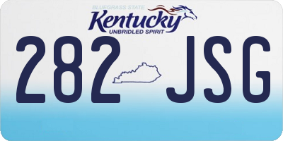 KY license plate 282JSG
