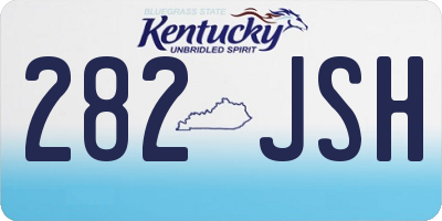 KY license plate 282JSH