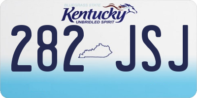 KY license plate 282JSJ