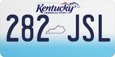 KY license plate 282JSL