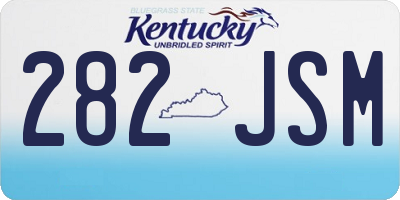 KY license plate 282JSM