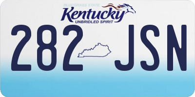 KY license plate 282JSN