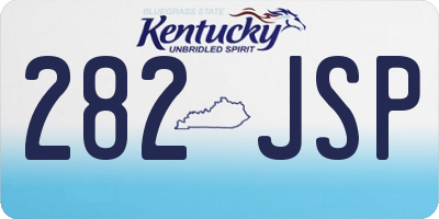 KY license plate 282JSP