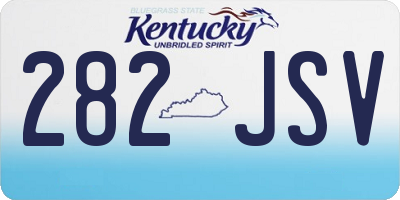 KY license plate 282JSV
