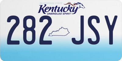 KY license plate 282JSY