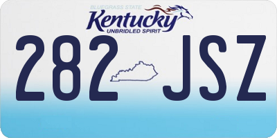 KY license plate 282JSZ