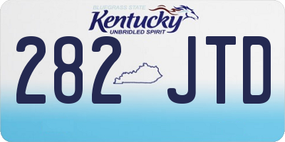 KY license plate 282JTD