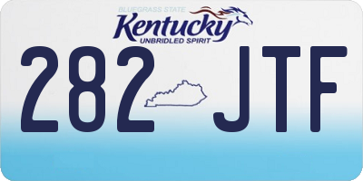 KY license plate 282JTF