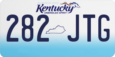 KY license plate 282JTG