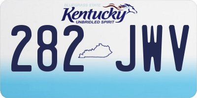 KY license plate 282JWV