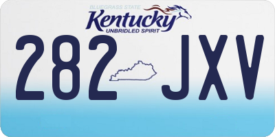 KY license plate 282JXV