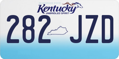 KY license plate 282JZD