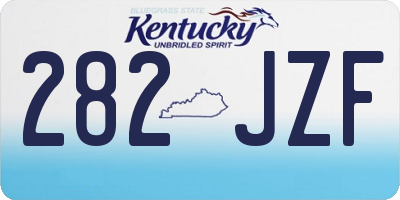 KY license plate 282JZF