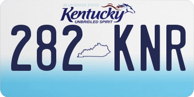 KY license plate 282KNR