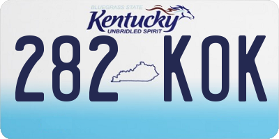 KY license plate 282KOK