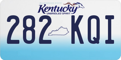 KY license plate 282KQI