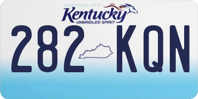 KY license plate 282KQN