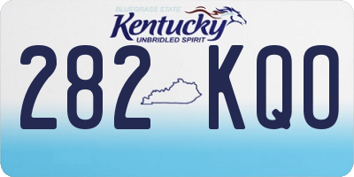 KY license plate 282KQO