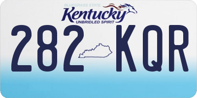 KY license plate 282KQR