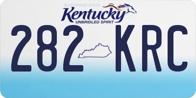 KY license plate 282KRC