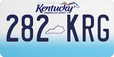 KY license plate 282KRG