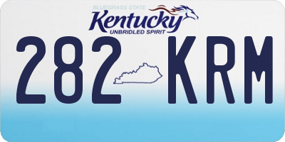 KY license plate 282KRM