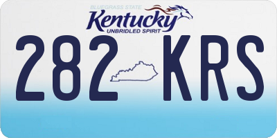 KY license plate 282KRS