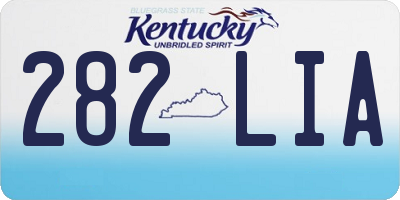 KY license plate 282LIA
