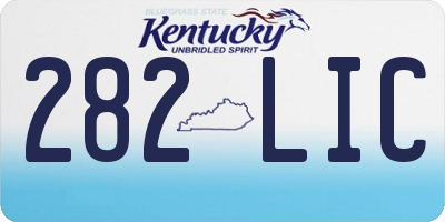 KY license plate 282LIC