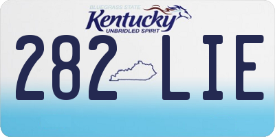 KY license plate 282LIE