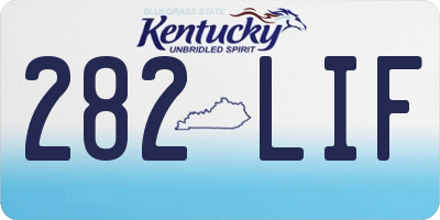 KY license plate 282LIF