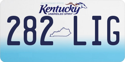 KY license plate 282LIG