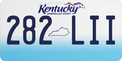 KY license plate 282LII