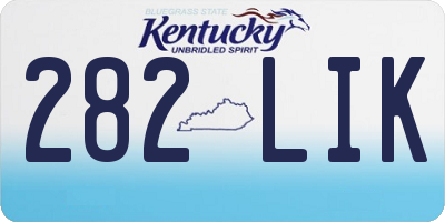 KY license plate 282LIK