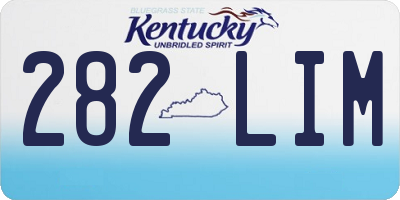 KY license plate 282LIM